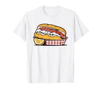 Retro New England Lobster Roll Estab Coastal Maritime Badge T-Shirt