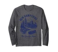 Retro New Hampshire State Shirt Est 1788 White Mountains Long Sleeve T-Shirt
