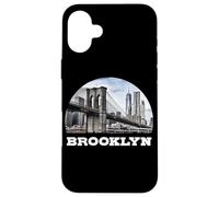 Retro New York Brooklyn Bridge Vintage City Skyline NYC NY Case for iPhone 16 Plus