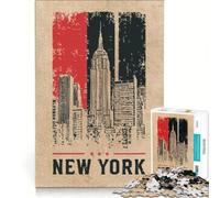 Retro New York City 1000 Piece teenager Puzzles | 38x26cm Impossible game Artists' Collection, Fine Arts Enhance love between couples