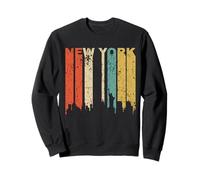 Retro New York City Cityscape Downtown Skyline Distressed Sweatshirt