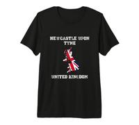 Retro Newcastle Upon Tyne United Kingdom Distressed Flag Premium T-Shirt