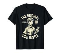 Retro Newspaper Boy Graphic | Original Side Hustle Art T-Shirt