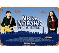 Retro Nick and Norah's Infinite Playlist (#2 of 2) Metal Sign Vintage Look Kitchen Signs Wall Decor 2008 Movie Poster Bar Decorations Funny Tin Art Plaques 8x12 Inch