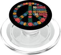 Retro No Kings in America Peace Sign PopSockets PopGrip for MagSafe