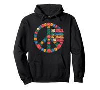 Retro No Kings in America Peace Sign Pullover Hoodie