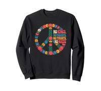 Retro No Kings in America Peace Sign Sweatshirt