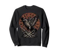 Retro Nordic Celtic Raven Symbol Vintage Viking Sweatshirt