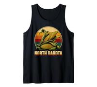 Retro North Dakota Vintage Corn on the Cob Costume Farmer Tank Top