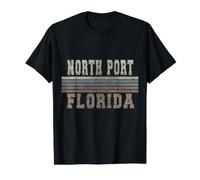 Retro North Port Florida Value Graphic T-Shirt, Men, Black, M