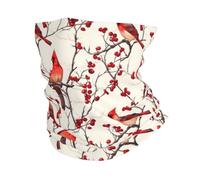 Retro Northern Cardinal Red Bird Unisex Bandana Stretchy Snood Breathable Snood Scarf For Walking Cycling Hiking Summer