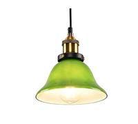 Retro Nostalgia Hanging Light Creative Emerald Green Glass Hanging Light Apply to Living Room Bedroom Hanging Chandelier,Hanging Light(20cm Diameter)
