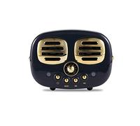 Retro Nostalgic 3D Bluetooth Radio Speaker Wireless Bass Box USB FM(Nero)