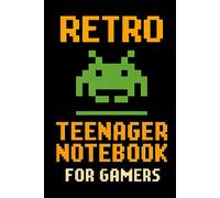 Retro Notebook Pixel Design for Teen Gamers - Lined Pages 96: Classic Arcade-Style Journal Cover with Pixel Art Alien for Writing, School Notes, and Creative Ideas