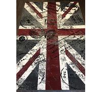 Retro Novelty Woven Backing Mat 120cm x 170cm Approx 6x4 British Union Jack Rug