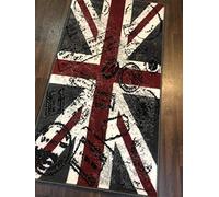 Retro Novelty Woven Backing Mat 80cm x 150cm Approx Stamped Union Jack