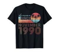 Retro November Vintage Awesome 1990 33rd Birthday Gifts T-Shirt