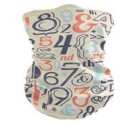 Retro Number Elements Bandana 26X30Cm Uv Protection Hair Band Comfortable Half Face Headwear For Outdoor Running Women