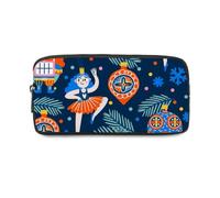 Retro Nutcracker Ballet Pencil Case Girls Secondary School with Zip Up Pencil Cases for Boys Pen Organiser School Pens and Pencils Secondary High College Sixth Form Stationery Gifts for Women Men