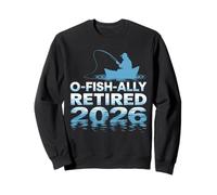 Retro O-Fish-Ally Retired 2026 Fisherman Fishing Retirement Sweatshirt