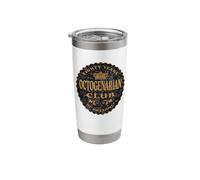 Retro Octogenarian 80 Years Birthday Eighty Years Old and Up Stainless Steel Insulated Tumbler