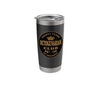 Retro Octogenarian 80 Years Birthday Eighty Years Old and Up Stainless Steel Insulated Tumbler