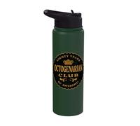 Retro Octogenarian 80 Years Birthday Eighty Years Old and Up Stainless Steel Insulated Water Bottle