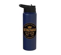 Retro Octogenarian 80 Years Birthday Eighty Years Old and Up Stainless Steel Insulated Water Bottle