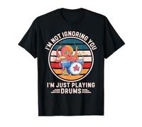 Retro Octopus I'm Not Ignoring You I'm Just Playing Drums T-Shirt
