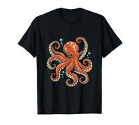 Retro Octopus Ocean Sea Life Marine Animal Design Value Graphic T-Shirt