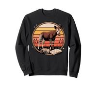 Retro Okapi Zoo Lover Forest Giraffe Wildlife Sweatshirt