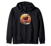 Retro Okapi Zoo Lover Forest Giraffe Wildlife Zip Hoodie