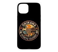 Retro Okinawa Shisa Lion Travel Ryukyu Islands Souvenir Case for iPhone 15 Plus