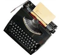 Retro Old-Fashioned Manual Typewriter,Typewriters for writers,Retro Typewriter for Home/Office/Study Room Desk,Portable and Easy to Use 30 * 30 * 12cm(Color:black)