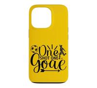 Retro One Shot One Goal Team Spirit Soccer Coach Player Fan Case for iPhone 13 Pro