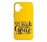 Retro One Shot One Goal Team Spirit Soccer Coach Player Fan Case for iPhone 16 Plus