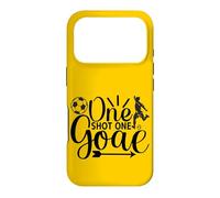 Retro One Shot One Goal Team Spirit Soccer Coach Player Fan Case for iPhone 17 Pro