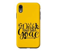 Retro One Shot One Goal Team Spirit Soccer Coach Player Fan Case for iPhone XR