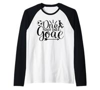 Retro One Shot One Goal Team Spirit Soccer Coach Player Fan Raglan Baseball Tee