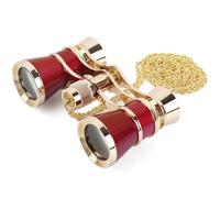 Retro Opera Glass Binoculars with Metal Chain, 3x Magnification, Focal Length Adjustable, Lightweight and Portable, Mini Binoculars of Dramen, Musicals, Suitable for Adults and Children