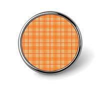 Retro Orange Plaid Print 1 Pins for Backpack - Enamel Pins Cute Jacket Coat Hat Bags Badge Pin, Funny Novelty Unique Button Pin Women Men Fashion Jewelry Accessories