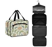 Retro Orange Rose William Morris Pattern Hanging Bags for Women Traveling with Hook for Work