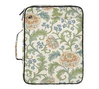 Retro Orange Rose William Morris Pattern Organizer Folder 7 Pockets A4 Letter Size with Zipper Closure for Office Expanding File Jacket carpeta de