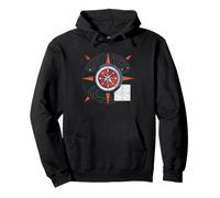 Retro Orienteering Badge Compass Forest Vintage Athlete Pullover Hoodie