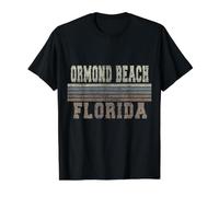 Retro Ormond Beach Florida Value Graphic T-Shirt, Men, Black, S