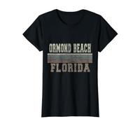 Retro Ormond Beach Florida Value Graphic T-Shirt, Women, Black, M