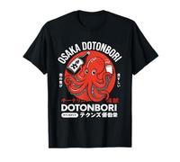 Retro Osaka Dotonbori Octopus Sake Streetwear Japan Sushi T-Shirt