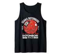 Retro Osaka Dotonbori Octopus Sake Streetwear Japan Sushi Tank Top