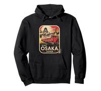 Retro Osaka Japan Train Travel Vintage Japanese Souvenir Pullover Hoodie