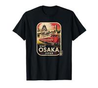Retro Osaka Japan Train Travel Vintage Japanese Souvenir T-Shirt
